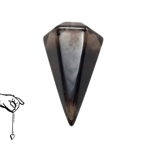 Faceted Pendulum - Smokey Quartz Faceted Pendulum - Smokey Quartz