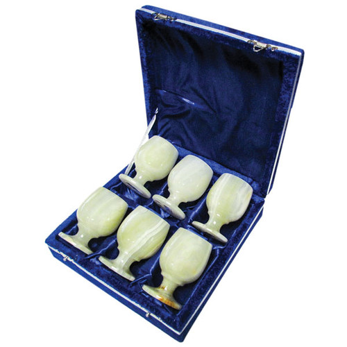 Goblet Set - Small Rainbow Onyx (6/set)