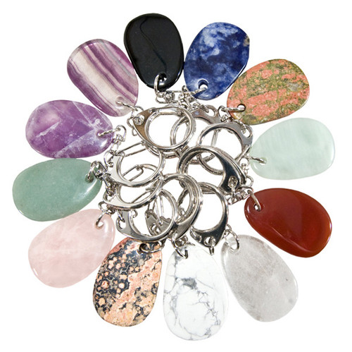 BACKORDER - Earth Stone Keychains - Assorted (12) BACKORDER - Earth Stone Keychains - Assorted (12)