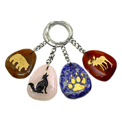 Totem Stone Keychains - Assorted (12) Totem Stone Keychains - Assorted (12)