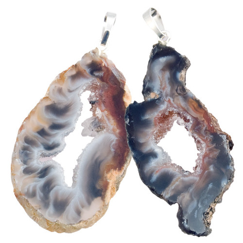 Agate Geode Slice Pendant (2)