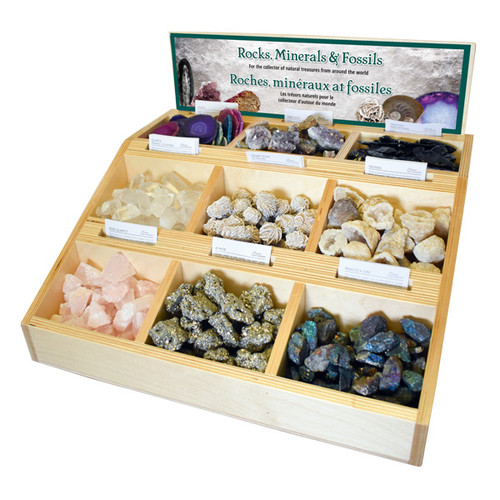 Rock, Mineral and Fossil Bin Display (pre-pack)
