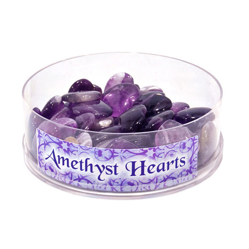 Mini Heart Display - Amethyst 25 mm (48/display)