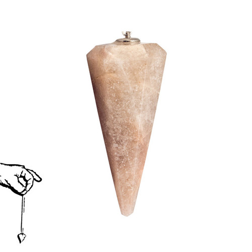 Faceted Pendulum - Rutilated Quartz Faceted Pendulum - Rutilated Quartz