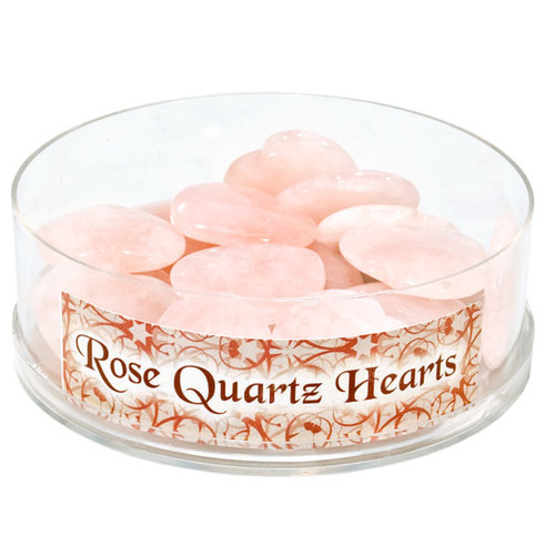 Mini Heart Display - Rose Quartz 35 mm (24/display)