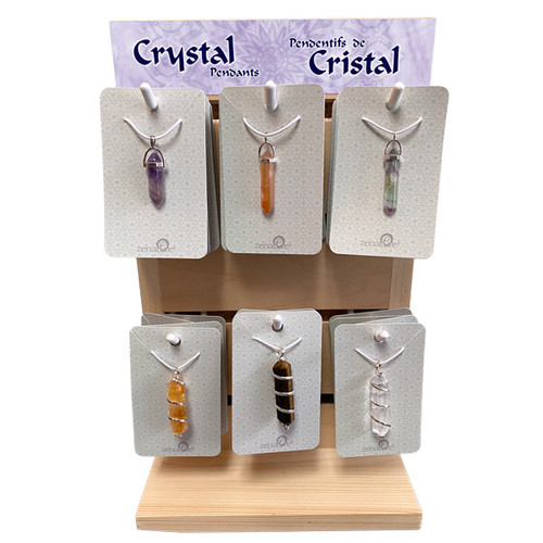 Pendant Display - Crystal and Gemstone (24/Display)