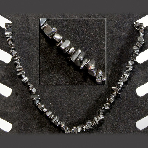 Gemstone Chip Necklace 18 in. - Hematite (3)