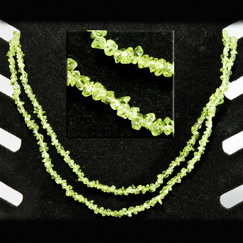 Gemstone Chip Necklace 36 in. - Peridot