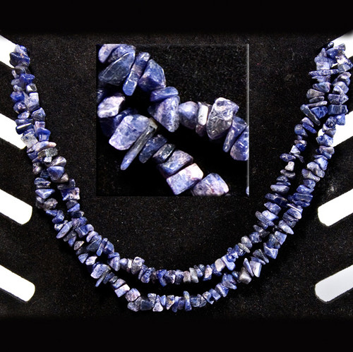 Gemstone Chip Necklace 36 in. - Sodalite