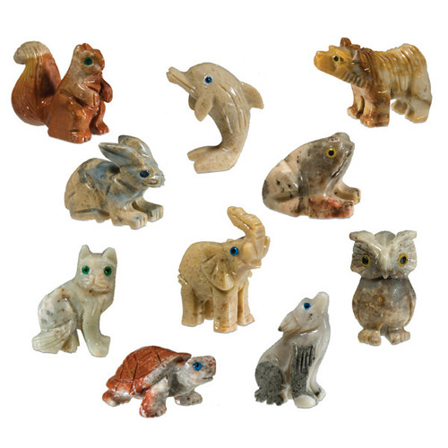 Carved Pocket Stone Animal Refill - Assorted Onyx (50) Carved Pocket Stone Animal Refill - Assorted Onyx (50)