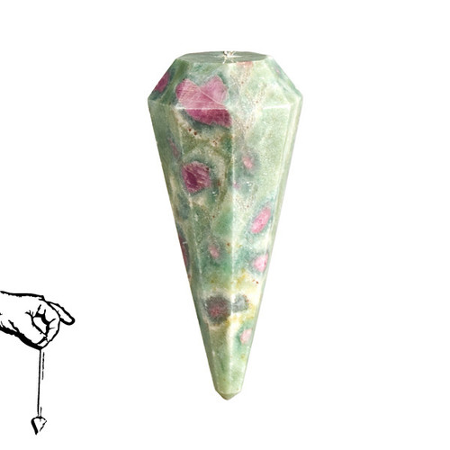 Faceted Pendulum - Ruby Fuchsite