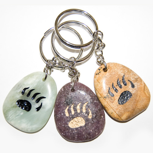 Totem Stone Keychain - Bear Paw (6) Totem Stone Keychain - Bear Paw (6)