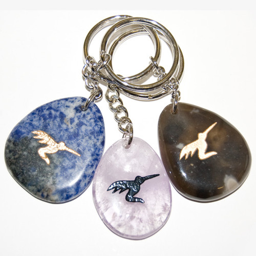 Totem Stone Keychain - Hummingbird (6)