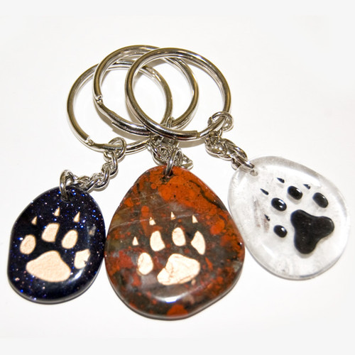 Totem Stone Keychain - Wolf Paw (6)
