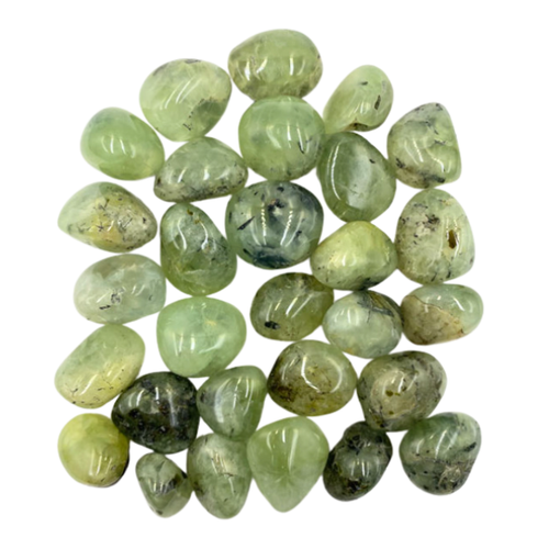 Tumbled Stone - Prehnite with Black Epidote (1 lb)