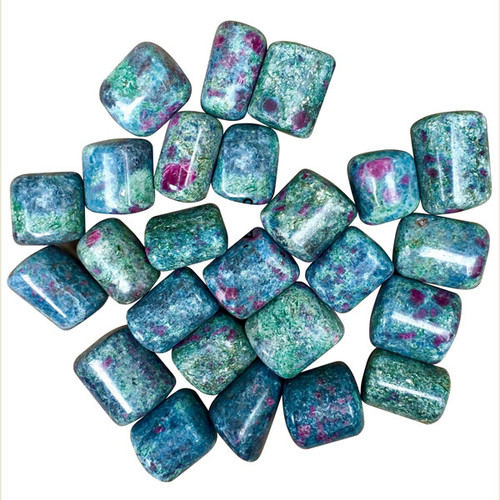 Tumbled Stone - Ruby Fuchsite / Kyanite (1 lb)