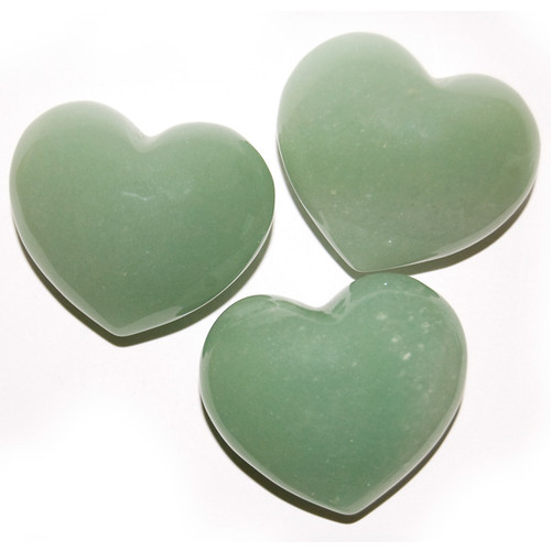 Puffy Heart Stones - Green Aventurine (6) Puffy Heart Stones - Green Aventurine (6)
