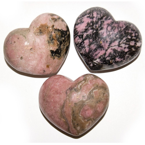 Puffy Heart Stones - Rhodonite (6)
