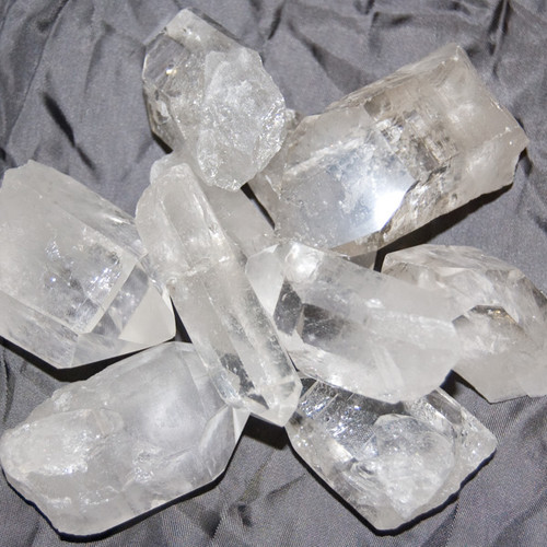 Pre-Bagged Rough Minerals - Clear Quartz Points M/L A/B (1 lb) Pre-Bagged Rough Minerals - Clear Quartz Points M/L A/B (1 lb)