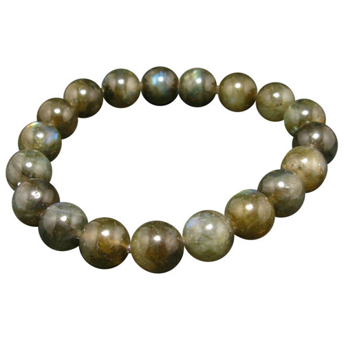 Gemstone 10 mm Round Bracelet - Labradorite