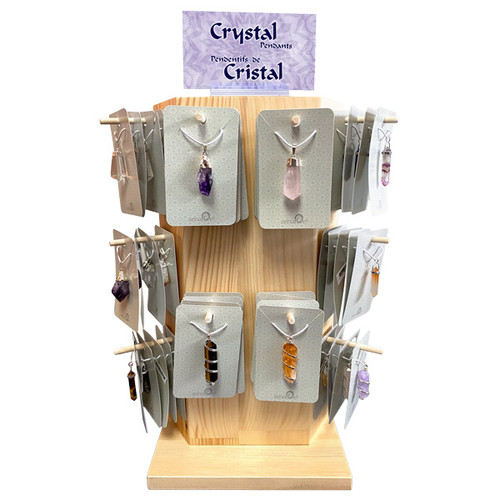 Pendant Display - Crystal and Gemstone 3 Side (41/Display) Pendant Display - Crystal and Gemstone 3 Side (41/Display)