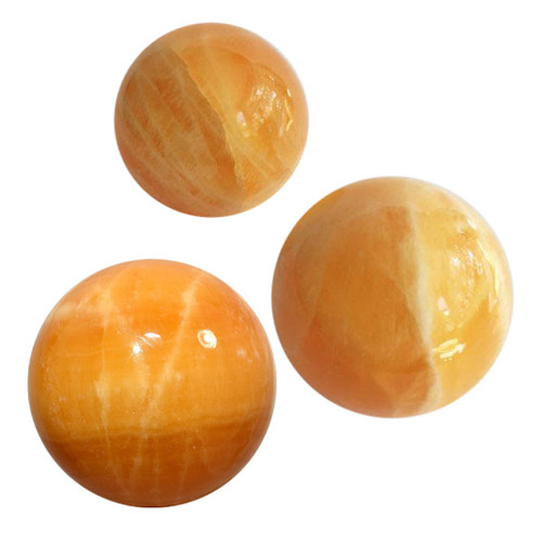 Gemstone Spheres - Orange Calcite 50 mm Gemstone Spheres - Orange Calcite 50 mm