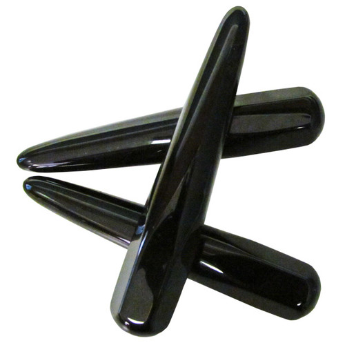 Wand - Round Edge Faceted - Black Obsidian