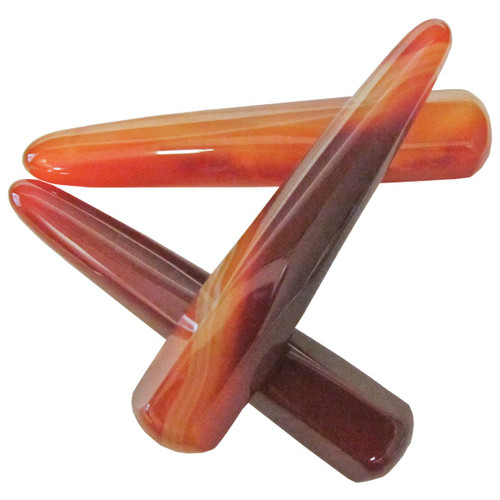 BACKORDER - Wand - Round Edge Faceted - Carnelian