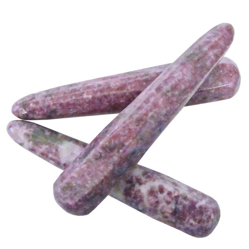 Wand - Round Edge Faceted - Lepidolite Wand - Round Edge Faceted - Lepidolite