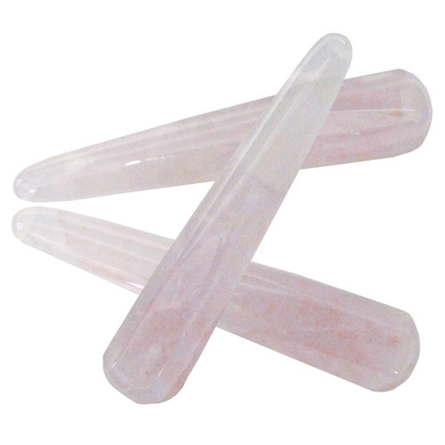 Wand - Round Edge Faceted - Rose Quartz Wand - Round Edge Faceted - Rose Quartz