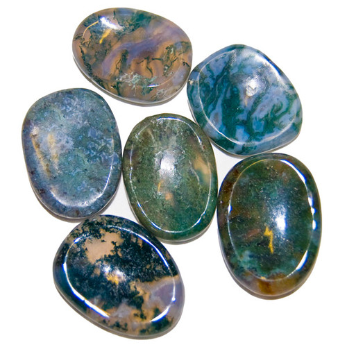 Thumbstones - Moss Agate (6) Thumbstones - Moss Agate (6)