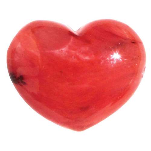 Puffy Heart Stones - Strawberry Obsidian (6) Puffy Heart Stones - Strawberry Obsidian (6)