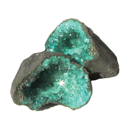 Cracked Coloured Geodes - Green