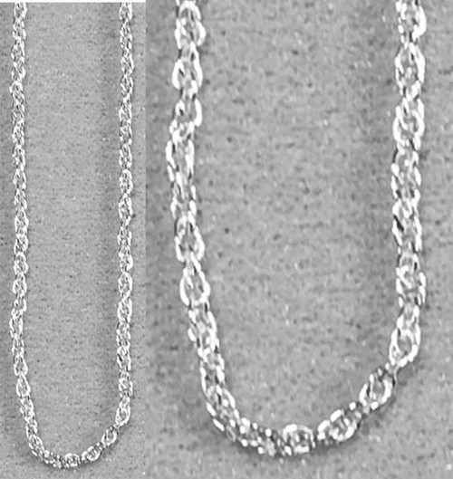 Necklace Chain - Twist (20 inch) Silver Plated (12)