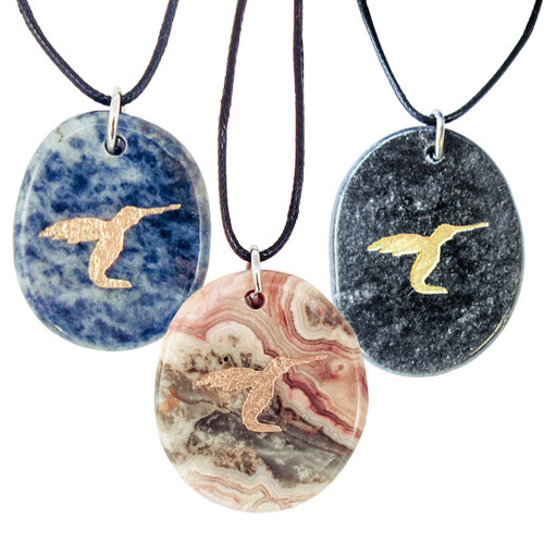 Totem Stone Pendant - Hummingbird (3)