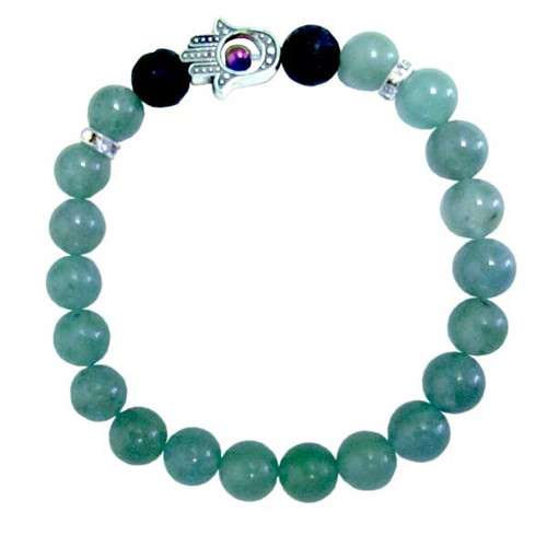 Hamsa Bracelet - Green Aventurine