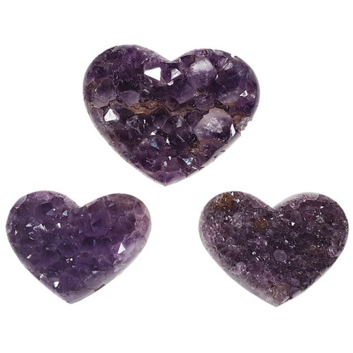 Polished Edge Heart - Amethyst Cluster (Small)
