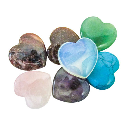 Mini Hearts - Assorted 25 mm (12)