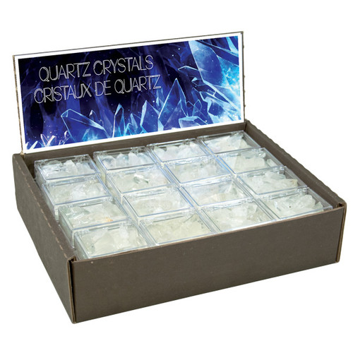 Boxed Crystals Display - Quartz Clusters (48/display)