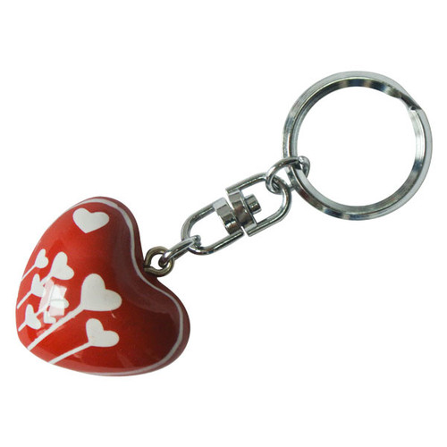 Harmony Heart Keychain - Red - Heart Flowers (6)