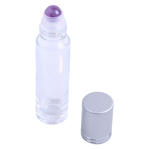 BACKORDER - Essential Oil Roller Bottle - Amethyst Sphere