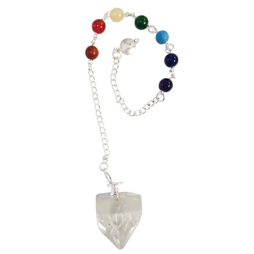 Chakra Pendulum - Apophyllite Point Chakra Pendulum - Apophyllite Point