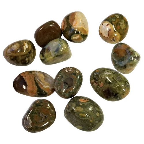 BACKORDER - Tumbled Stone - Rhyolite / Rain Forest Jasper (1 lb)