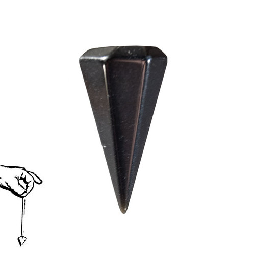 Faceted Pendulum - Black Obsidian