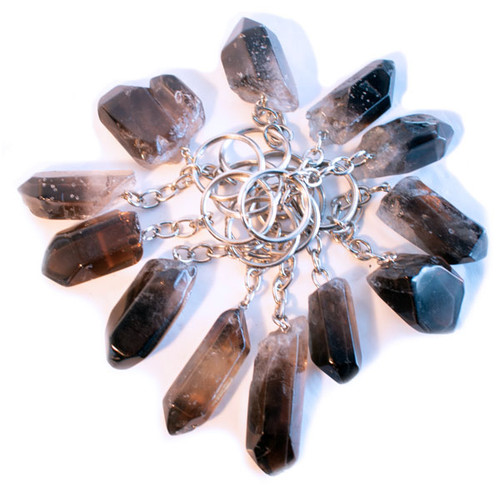 Mineral Keychains - Smokey Quartz Rough Point (12)