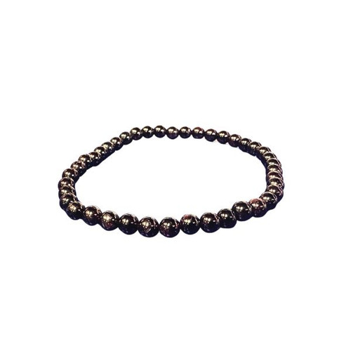 Gemstone 4 mm Round Bracelet - Garnet