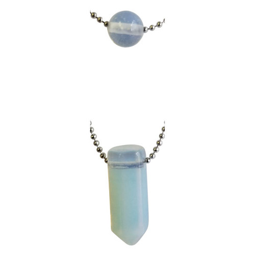Layered Bead and Point Necklaces - Opalite