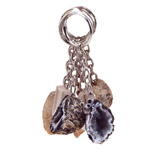 Mineral Keychains - Agate Geode (12) Mineral Keychains - Agate Geode (12)