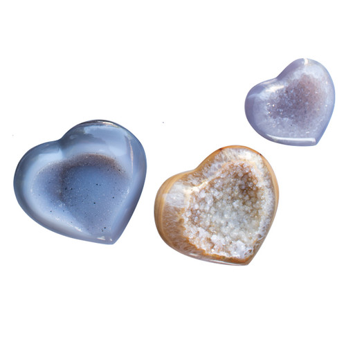 Polished Edge Heart - Agate Druze (Small)