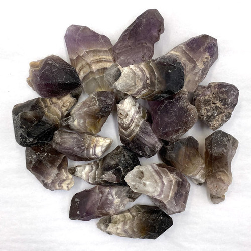 Pre-Bagged Rough Minerals - Amethyst Chevron Points M/L (1 lb)
